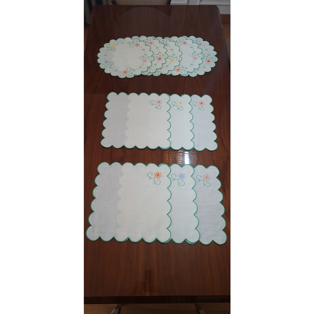 Juego de vajilla y servilletas de 6 piezas estilo americano Crown Series