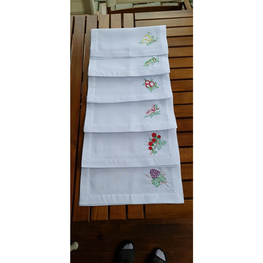 سلسلة الفواكه: مجموعة مناديل مكونة من 6 قطع