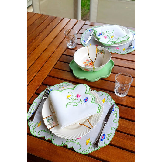 Spring Series 2-Piece American Service and Napkin Set