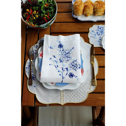 Rose Series: 6-Piece Placemat, Napkin, and Cocktail Napkin Set