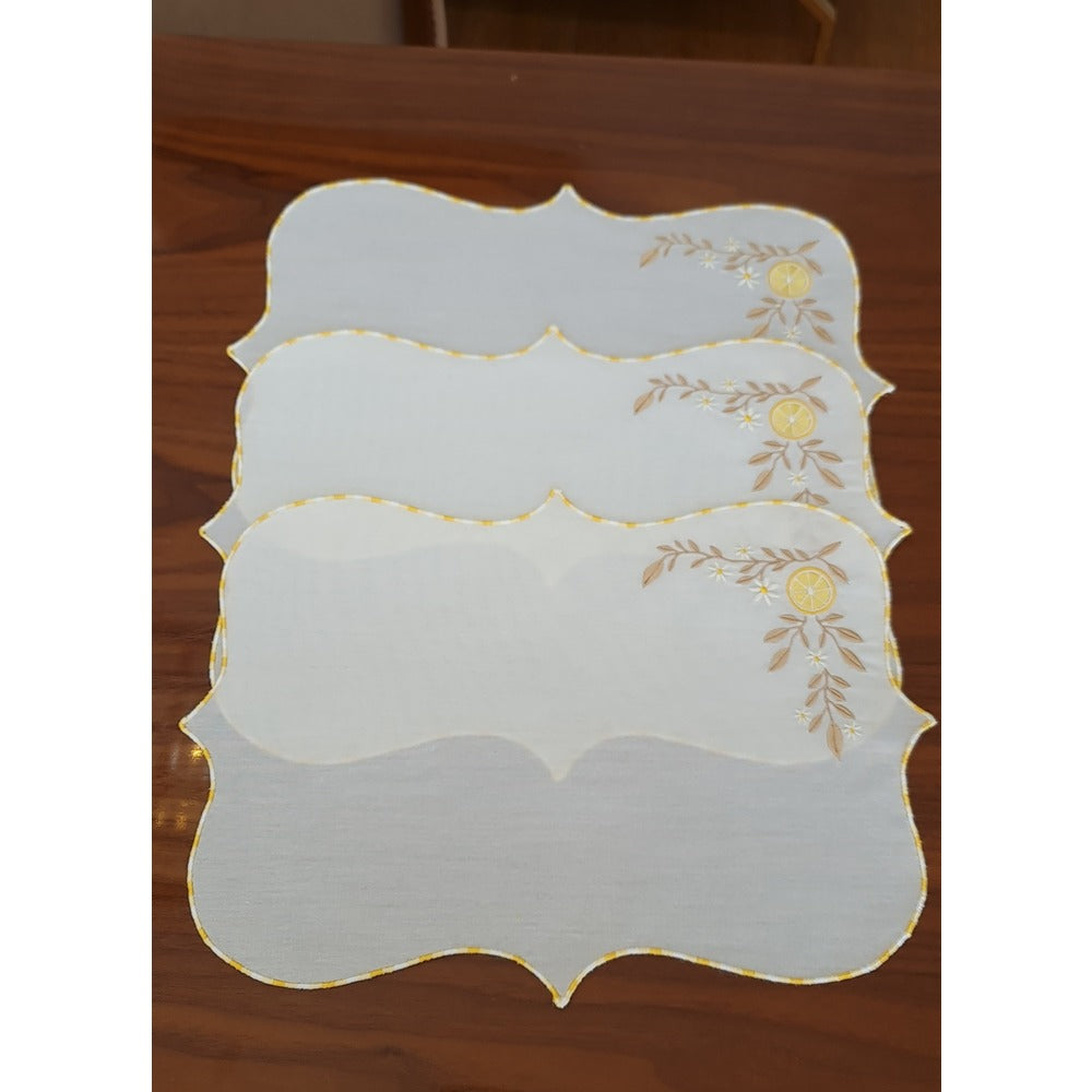 Lemon Series: 2-Piece Placemat and Napkin Set