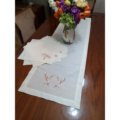 Sakura Series: Runner and 6-Piece Napkin Set